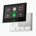 Perspective floating view of Staniot Secpanel 7 smart security panel on a white background